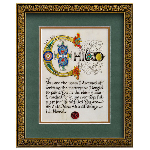 "To My Child" Framed Irish Blessing Print
