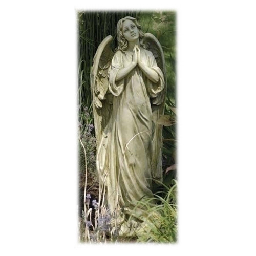 Praying Angel, 36 Inch Statue, Stone Finish