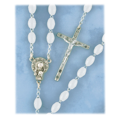 Crucifix - White plastic, 10 pcs - MXW [MXWx10] - $0.66 USD : Ave Marias  Circle, Rosary Making Supplies