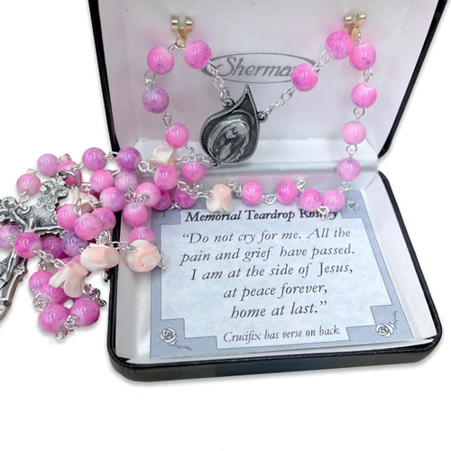 Card in the bottom of the Memorial Rosary case