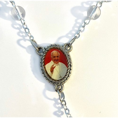 Other side of the Pope Francis Rosary centerpiece