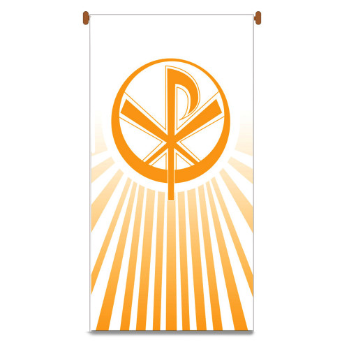 7212 Chi Rho White Banner 24" x 48"