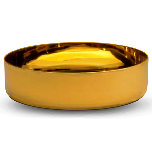 Gold-Plated bowl Paten with Satin Finish