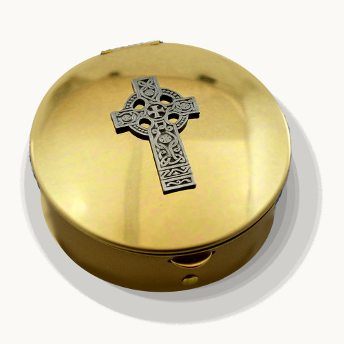 PS 144 Brass Pyx with Celtic Design