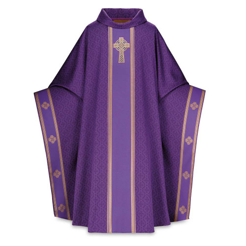 Chasuble Purple Celtic Fabric