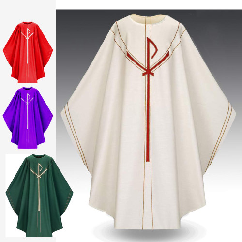 5090 White Chasuble in Dupion