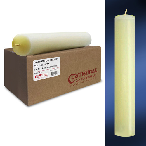 Altar Candle 2"x12" APE 51% Beeswax