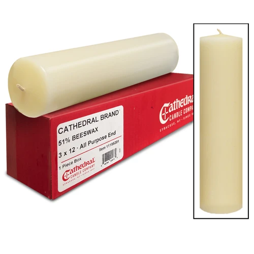 Altar Candle 3"x12" APE 51% Beeswax