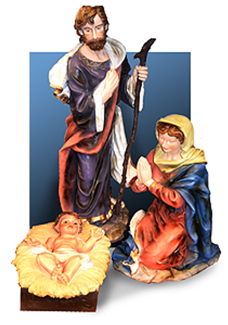 Holy Family 3 Piece Nativity Set 43 Inches high