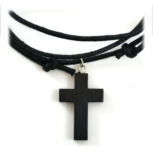 Inexpensive & Adjustable Wood Cross Pendant