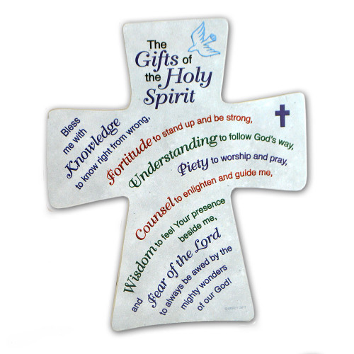 Gifts of the Holy Spirit Cross Plaque - St. Jude Shop, Inc.