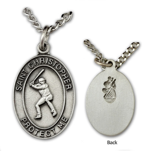Apsvo Black St. Saint Christopher Medal Necklace for Men Boys  Religious/Protector/Travel Pendant Stainless Steel Wheat Chain 24” |  Amazon.com