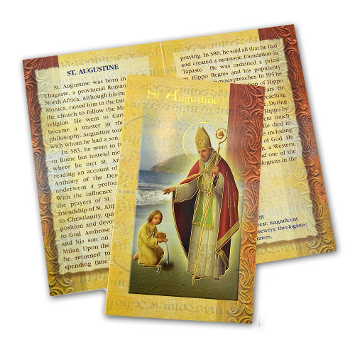 St. Augustine Folded Holy Card
