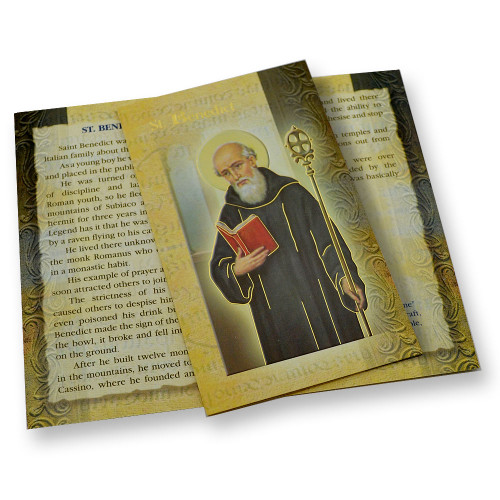 St. Benedict Folded Holy Card