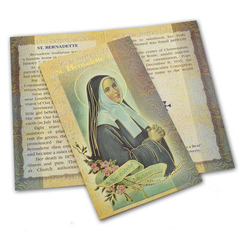 St. Bernadette Mini Lives Holy Card