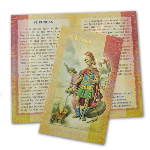 St. Florian Mini Lives Holy Card