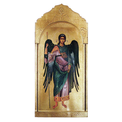 Archangel Michael Plaque 21" x 45" Handcrafted in Florence