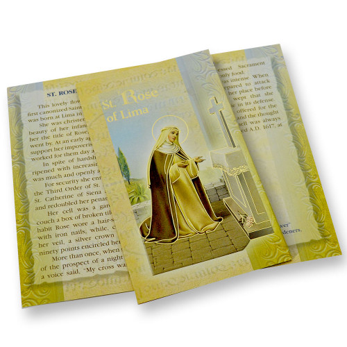 St. Rose of Lima Folded Holy Card