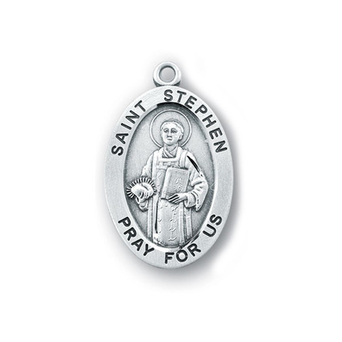 Large St. Stephen Medal Necklace