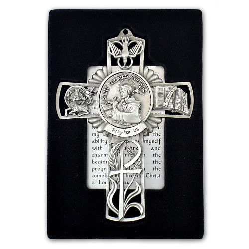 St Thomas Aquinas Pewter Cross