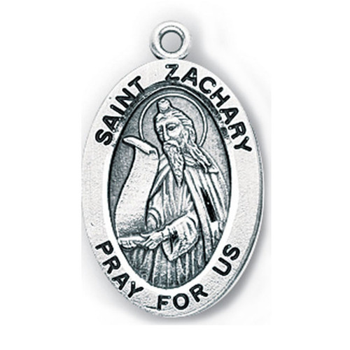 Small St Zachary Medal Necklace