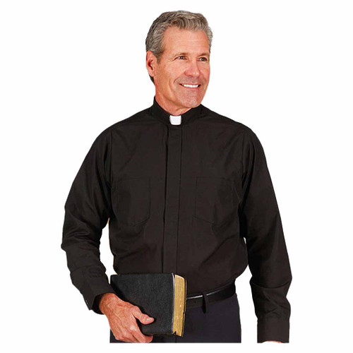 RJ  Toomey  Tab Collar Comfort Shirt  Long Sleeve Black