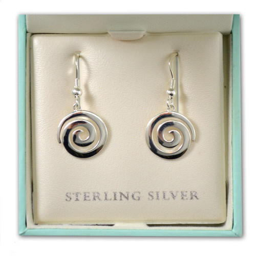 Irish Spiral Earrings in Sterling Silver