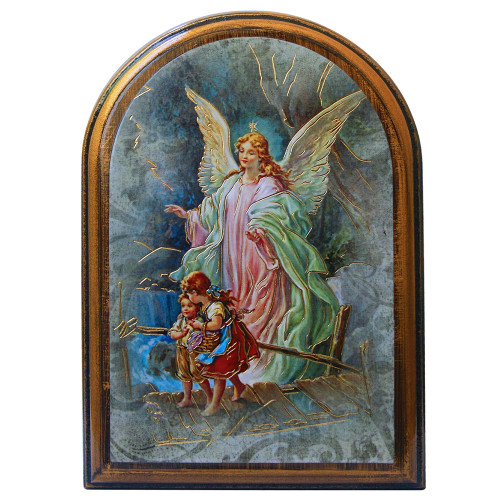 Angel Plaque Antique Gold