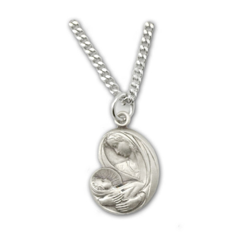 Madonna and Child Medal Silver