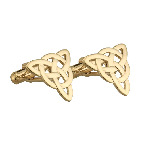 Gold Plated Trinity Knot Cuff Links