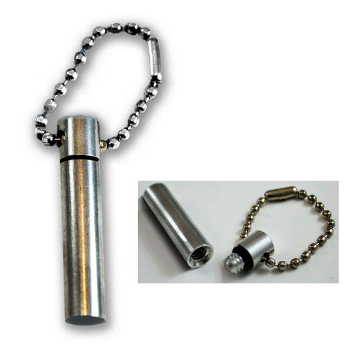 Oil Capsule Silver Key Ring