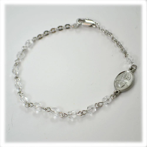 Crystal Scapular Rosary Bracelet