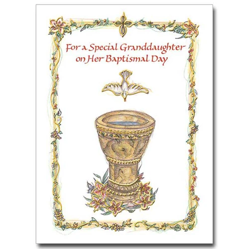 Granddaughter Baptism Card