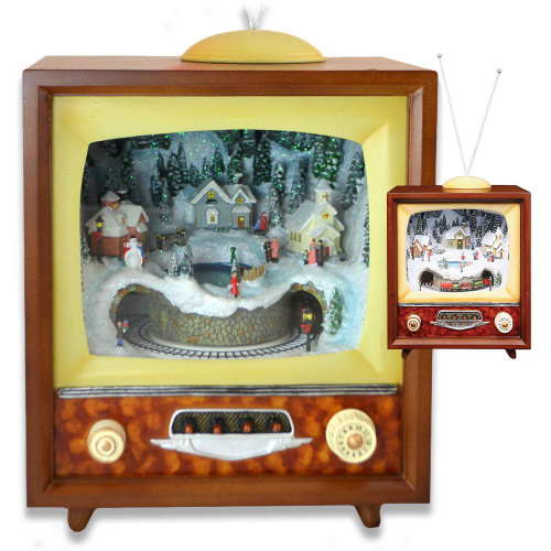 Retro Action Musical TV with Train