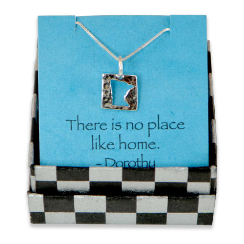 MN Nice Cutout Sterling Necklace in the packaging
