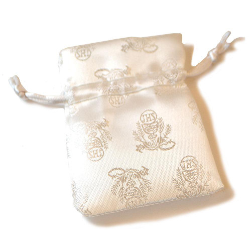 White Satin Rosary Case