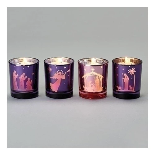 Nativity Votive Holders 4PC Set