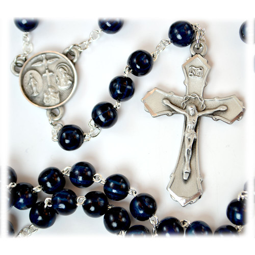 Blue Wood Rosary