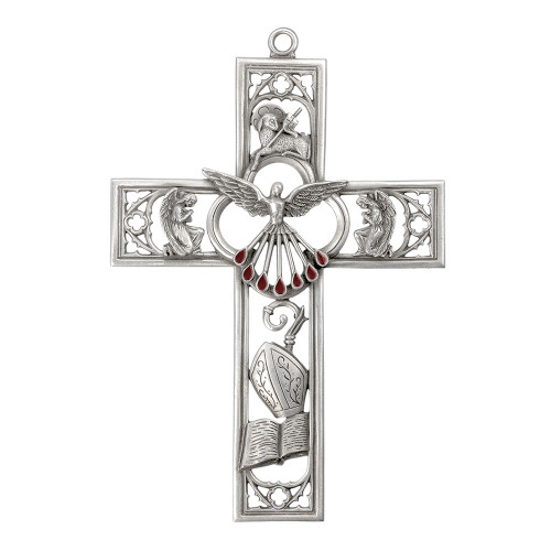 Confirmation Pewter Cross 6IN