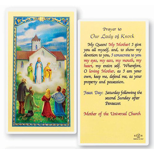 Our Lady of Knock Laminated Holy Card