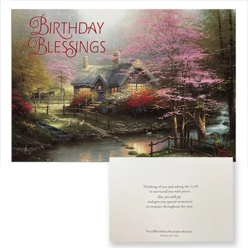 Birthday Blessings card and inside message/verse