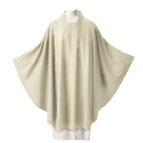 Beige Chasuble in Rayada Fabric