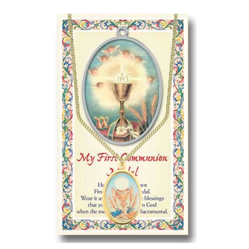 First Communion Medal on Chain