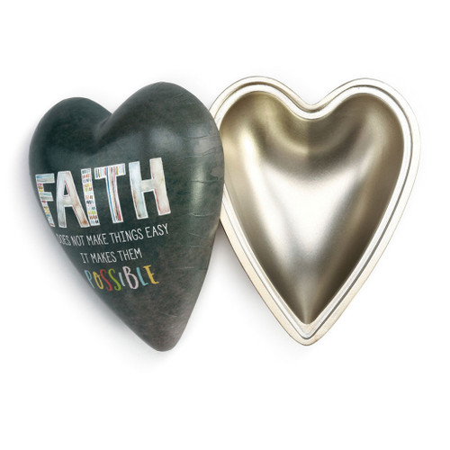 Faith Art Heart Trinket Box