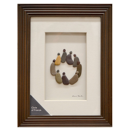 Circle of Friends Wall Art made of pebbles