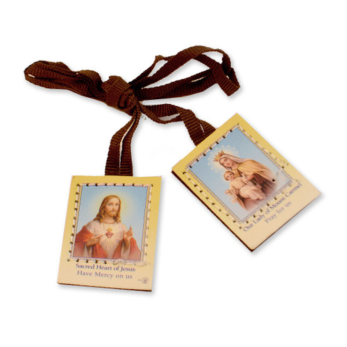 Mt. Carmel/Sacred Heart Jesus Brown Scapular