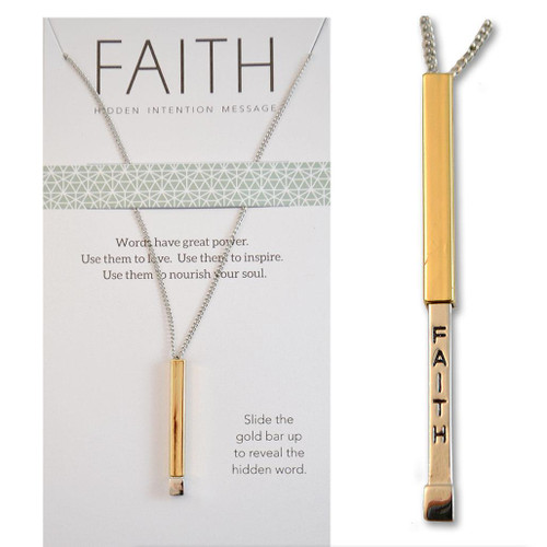 Faith Hidden Intention Message Word Pendant