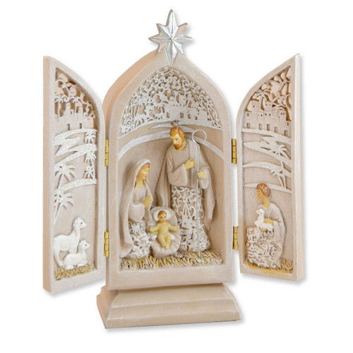 Holy Family Triptych 8.5 IN