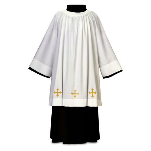 414-2195 Surplice in Terlenka with Gold Crosses