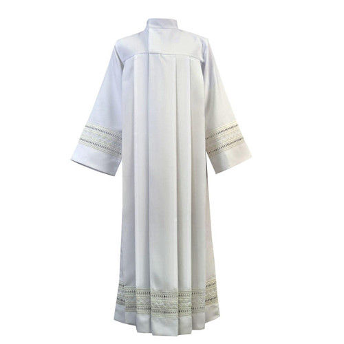 GA62 Genesis Collection Alb with Pleats and Front Zipper